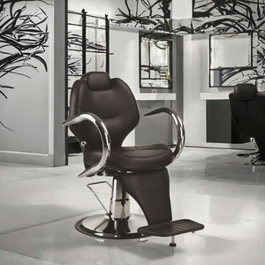 XISONG Hydraulic <b>Leather</b> Barber <b>Chair</b> with <b>Reclining</b> Feature and Adjustable Footrest 2-Year Warranty for Salon Furniture - Product Image 3