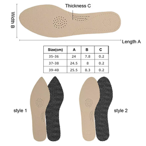 优质超薄透气牛皮鞋垫可更换内底运动鞋舒适鞋垫 - Product Image 2