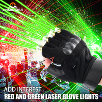 Gants laser LED rechargeables personnalisés Bar Disco Light-Up Party Live Broadcast Atmosphere Props Rouge Vert Halloween Graduation