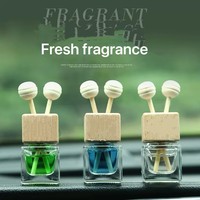 Diffuseur d'huiles essentielles moderne en verre carré de 8 ml, pour voiture et maison, désodorisant, flacon de parfum à clipser, couleurs personnalisées, vide, non toxique