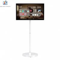 Écran intelligent mobile de 23,8, 27 et 32 pouces, machine de diffusion en direct, écran tactile Android, tablette PC, téléviseur intelligent, support rotatif