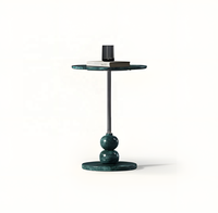 Table console moderne de luxe en pierre naturelle avec base en acier inoxydable, taille et couleur personnalisables pour salon