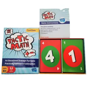 Card game supplier mathematics games education playing cards with box for kids learning games