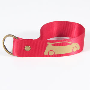 Tali gelang tali gantungan kunci logo anyaman nilon tali pergelangan tangan pendek kustom - Product Image 2