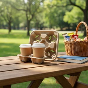 Gobelets à café en papier à double paroi personnalisés Sunshine 8/10/12/16/20oz, imprimés sur mesure, jetables, à emporter, avec couvercle - Product Image 1