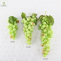 Vente en gros de raisins artificiels en PU bon marché, fruits décoratifs pour centre de table, parfaits pour mariage, Noël, fête à domicile, décoration de salle d'exposition