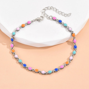 Chaîne de <span class=keywords><strong>cheville</strong></span> pour femme en résine acrylique, style bohème, avec pendentif <span class=keywords><strong>papillon</strong></span> et goutte d'huile, personnalisée, pour les vacances à la plage, style européen et américain, transfrontalier - Product Image 5
