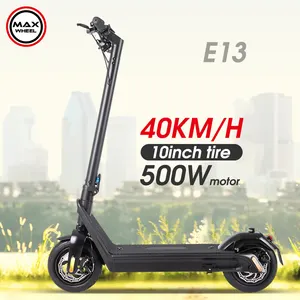 Maxwheel 500w强力电机36v 15ah可拆卸锂电池城市可可踏板车E13成人折叠移动电动踏板车