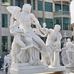 Sculpture de statue de <span class=keywords><strong>Laocoon</strong></span> et de ses fils en marbre sculpté à la main YOUFINE classique - Product Image 2