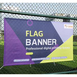 Drapeau publicitaire personnalisé pour promotion de marque, faible MOQ, bannière en polyester imperméable à double face avec impression UV, bannière extérieure en tissu vinyle - Product Image 5