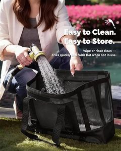 Bolso de Playa Vintage para Mujer, Fabricación OEM ODM en Vietnam, Malla de Poliéster con Revestimiento Impermeable en la Parte Inferior, para Playa, Barco, Piscina y Deportes - Product Image 5