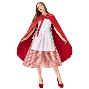 <span class=keywords><strong>Costume</strong></span> de <span class=keywords><strong>Petit</strong></span> <span class=keywords><strong>Chaperon</strong></span> <span class=keywords><strong>Rouge</strong></span> pour femmes, conte de fées, cosplay, déguisement, fête de vacances, costumes d'Halloween - Product Image 5