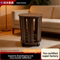 Tabouret en bois personnalisable de style chinois, empilable avec roulettes, pour usage domestique, ensemble de chaises gigognes pour salon et salle à manger, banc de rangement