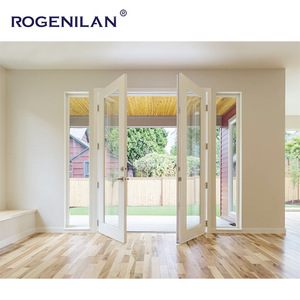 Rogenilan, fournisseur chinois, portes et fenêtres en aluminium sur mesure, double vitrage, porte française fixe <span class=keywords><strong>de</strong></span> grande taille pour les maisons - Product Image 2