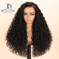 Perruque de cheveux humains ondulés et bouclés pré-coupés, sans colle, avec cordon de serrage invisible, perruques frontales en dentelle 13x4 pour femmes