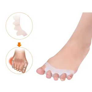 Silikon ayak ayırıcı 5 delik ayak bakım ürünü tıbbi ortortik SEBS Bunion ayak sedye ayırıcı doğru ayak parmakları