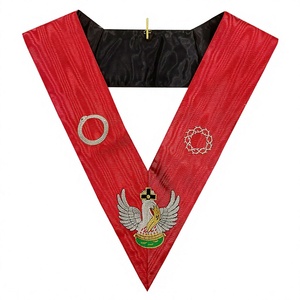 Massonico insegne da ufficiale collare AASR 18 ° grado macchina ricamata rosa coccodrillo <span class=keywords><strong>pellicano</strong></span> - Product Image 1