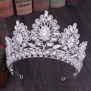<span class=keywords><strong>Couronne</strong></span> de mariée luxueuse en feuille, <span class=keywords><strong>couronne</strong></span> de <span class=keywords><strong>princesse</strong></span> en strass, diadème, bijoux de mariage, de haute qualité, ZGH1203 - Product Image 3