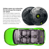 ODM Sennuopu - Subwoofer stéréo actif pour voiture avec amplificateur intégré