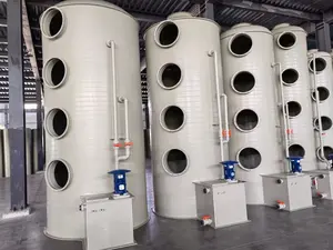 High Flow Production Cleaning Wet Scrubber Fgd Absorber Spray Tower Odor Scrubber Tower Paddings Of Packed Wet Scrubber