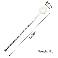 UJ-WT056 Agitateur à cocktail en spirale en acier inoxydable populaire, agitateur pour thé glacé, outils de bar