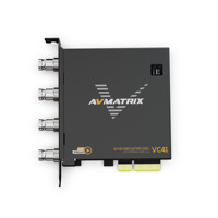 Tarjeta de Captura AVMATRIX VC41 1080p 3G-SDI PCIe de 4 Canales con Entrada/Salida SDI, Grabación JPEG/AVI/WAV