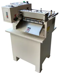 自动重型织物胶带切割机，用于切割聚酯色带和拉链