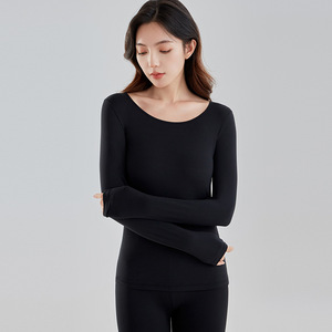 <span class=keywords><strong>Ensemble</strong></span> de <span class=keywords><strong>sous</strong></span>-vêtements thermiques légers et invisibles pour <span class=keywords><strong>femme</strong></span> - Polyester Terylene antibactérien hautement élastique, couche de base haut et bas - Product Image 5