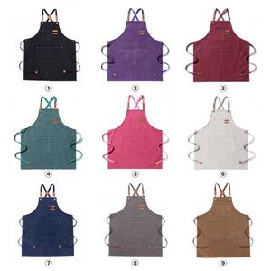 Tablier de Chef Personnalisé pour Adulte en Toile 100% Coton Imperméable avec Logo Personnalisé – Tablier de Cuisine, Outil de Travail, Fleuriste, Jardin, Tablier Élégant - Product Image 2