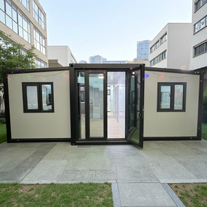 บ้านคอนเทนเนอร์หรูหราแบบขยายได้พร้อมระเบียง บ้านสำเร็จรูปขนาดเล็กทันสมัย บ้านโมดูลาร์สำเร็จรูปสำหรับแกลมปิ้งและโรงแรม - Product Image 1