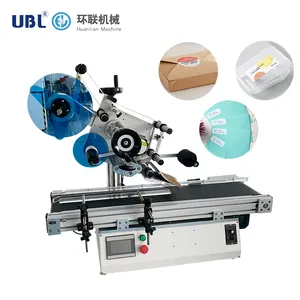 UBL फैक्टरी औद्योगिक टेबल शीर्ष फ्लैट सतह स्टीकर लेबलिंग मशीन छोटे