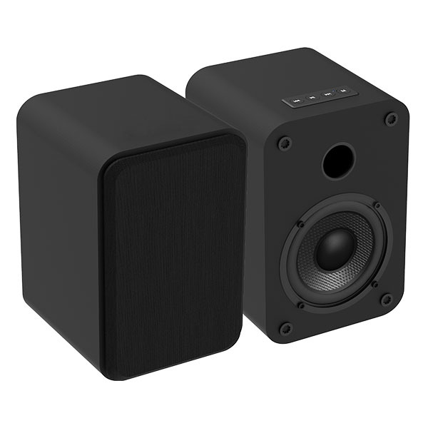 Real 50-100W Home Theater Bookshelf Speakers with Hi-Res Audio Deep Bass Response Built-in Microphone & Remote Control