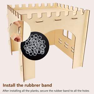 großhandel im freien abnehmbare hölzerne kaninchenburg großer hamster hase haus holz meerschweinchen haus - Product Image 4