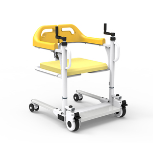 Manual Hand Crank Lift Transfer <b>Chair</b> for Elderly Patient <b>Commode</b> <b>Chair</b> 360° Split Seat 20cm Adjustable Height - Product Image 3