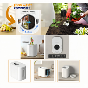 Poubelle à compost intelligente pour la maison, 2,5 L, machine à compost pour les déchets alimentaires, <span class=keywords><strong>composteur</strong></span> de déchets de cuisine avec technologie anti-odeurs, couvercle magnétique - Product Image 2