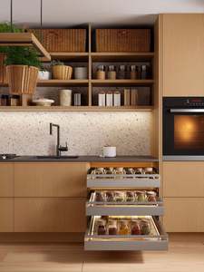 Armoire de cuisine en bois massif artisanale de qualité supérieure avec quincaillerie vintage pour la cuisine à domicile - Product Image 6