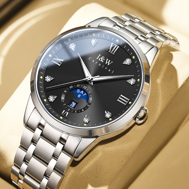 High-End Luxury Automatic Mechanical Stainless Steel Watch 41mm Dial Diameter Water Resistant Glass Window Eta Seiko Hip-Hop