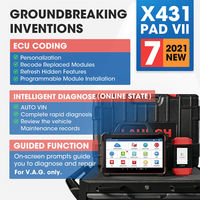 LAUNCH-herramientas de diagnóstico de coche, escáner automotriz X431 PAD 7 VII PAD7 PADVII J2534 Smartlink, programación en línea OBD
