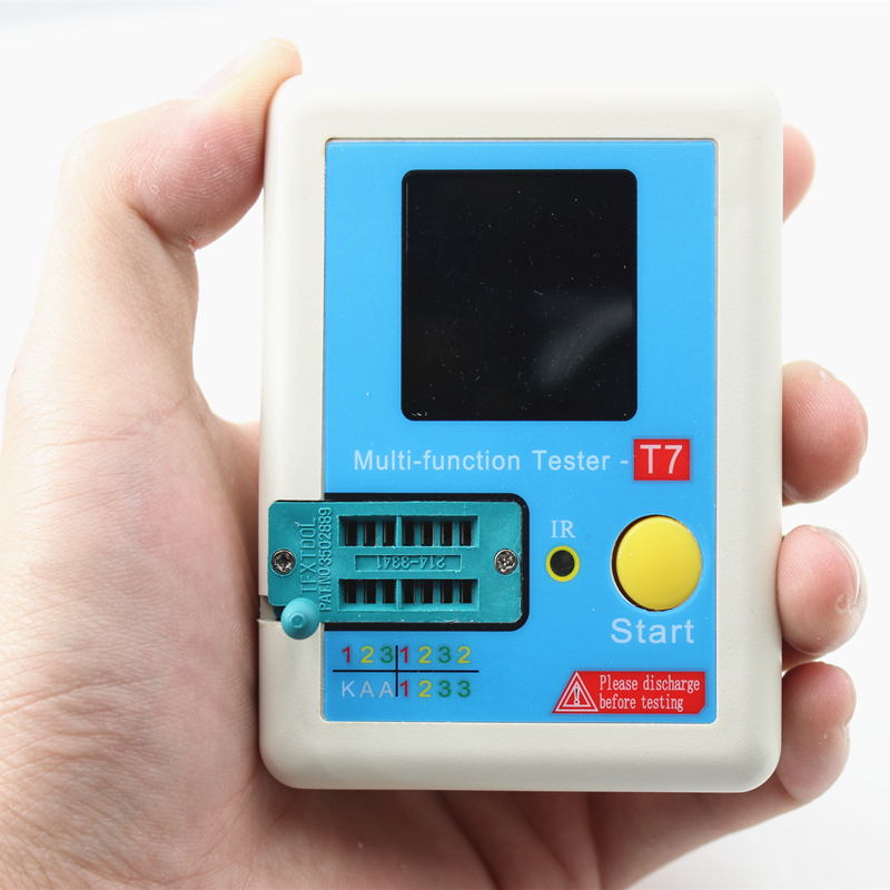 LCR-T7 new transistor tester TFT diode triode capacitance meter LCR ESR meter NPN PNP MOSFET infrared multi-function tester mult