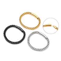 Remise sur bracelet vintage neutre pour homme en acier inoxydable Bracelet chaîne de quille Accessoires de mode personnalisés