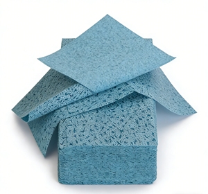 Blaue Wischtücher mit Hühnerfüße-Muster |   Vorgeschnittene Industrielle Reinigungstücher für Öl- und Präzisionsflächenreinigung - Product Image 4