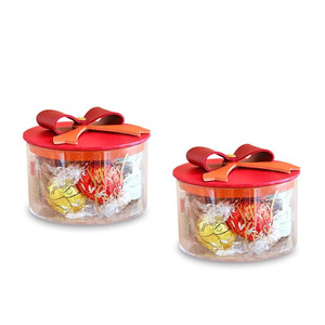 Transparent Acrylic Plastic Boxes Wedding Candy Gift Box Leather Bowknot Multi-Color Optional Suitable For Party Daily