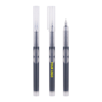 Stylo gel à encre liquide noire à paillettes bon marché, 0,5 mm, grande capacité, plastique, pour le bureau et l'école, impression UV, logo personnalisable