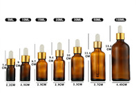 Flacons compte-gouttes en verre ambré de 5 ml à 100 ml avec bouchon à vis, impression sérigraphique, pour cosmétiques, huiles essentielles, soins de la peau, sérums, gouttes pour les yeux, marque ES