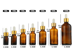 Flaconi Contagocce in Vetro Ambrato da 5ml-100ml con Tappo a Vite, Serigrafia, per Cosmetici, Oli Essenziali, Siero per la Cura della Pelle, Gocce Oculari, Marca <span class=keywords><strong>ES</strong></span> - Product Image 5