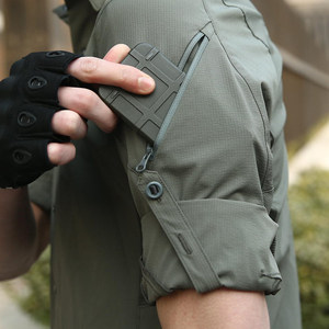 Camicia Tattica Casual da Uomo, Asciugatura Rapida, Manica Lunga, per Escursionismo Estivo, Traspirante ed Elastica - Product Image 4