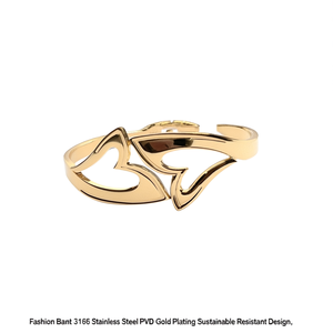 Brazalete de Moda en Acero Inoxidable 316L con Baño de Oro PVD, Diseño Sostenible y Resistente - Product Image 2