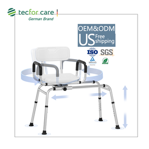 Tecforcare Chaise <span class=keywords><strong>de</strong></span> douche avec rotation à 360 ° pour les personnes âgées Chaise <span class=keywords><strong>de</strong></span> <span class=keywords><strong>bain</strong></span> antidérapante en aluminium Siège <span class=keywords><strong>de</strong></span> douche pliable à hauteur réglable - Product Image 1