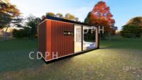 Moderna y Popular Casa Prefabricada Tipo Cabaña Apple, Lista para Enviar, Contenedor Expandible para Oficina en Casa, Almacén, Perfecta como Apartamento Pequeño