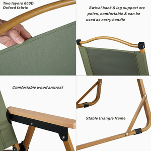 <span class=keywords><strong>Chaise</strong></span> pliante d'extérieur ultra-légère <span class=keywords><strong>en</strong></span> métal et tissu Oxford, portable, pour pique-nique, <span class=keywords><strong>camping</strong></span> et plage – Vente chaude usine - Product Image 3